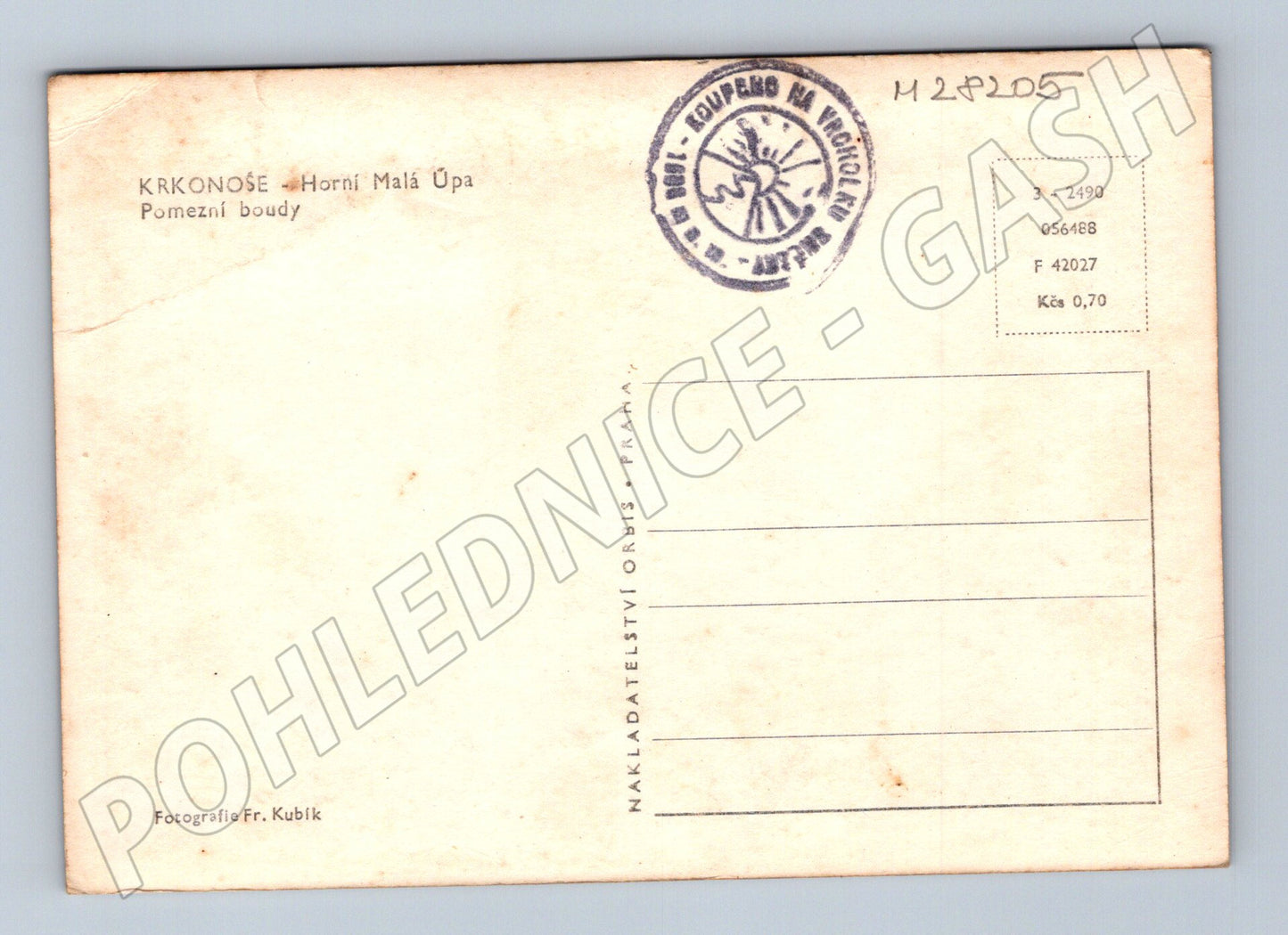 Pohlednice Krkonoše Horní Malá Úpa Pomezní boudy 1930 (M28205)