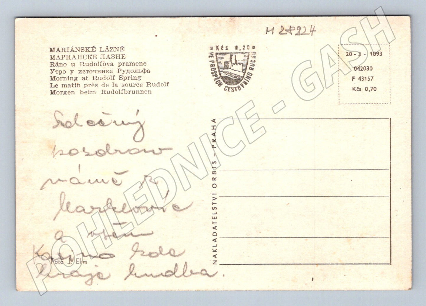 Pohlednice Mariánské Lázně Rudolfův pramen (M28224)