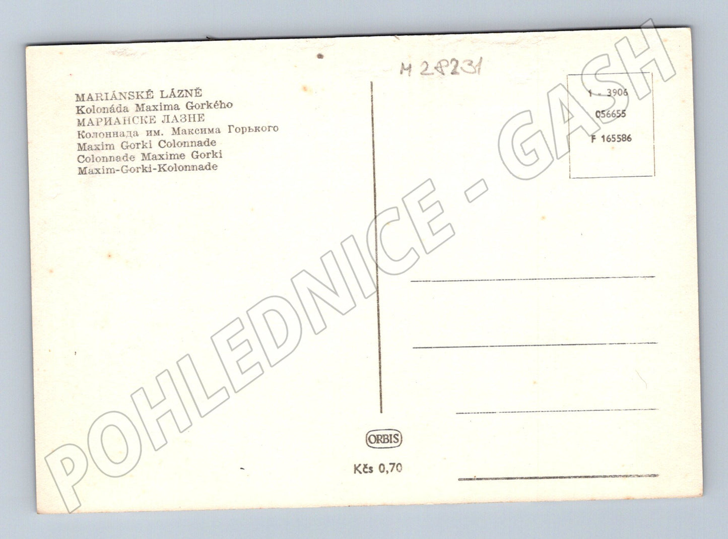 Pohlednice Mariánské Lázně Kolonáda Maxima Gorkého (M28231)