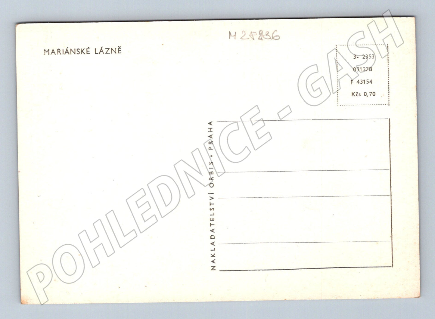 Pohlednice Mariánské Lázně hotelové vily na svahu (M28236)