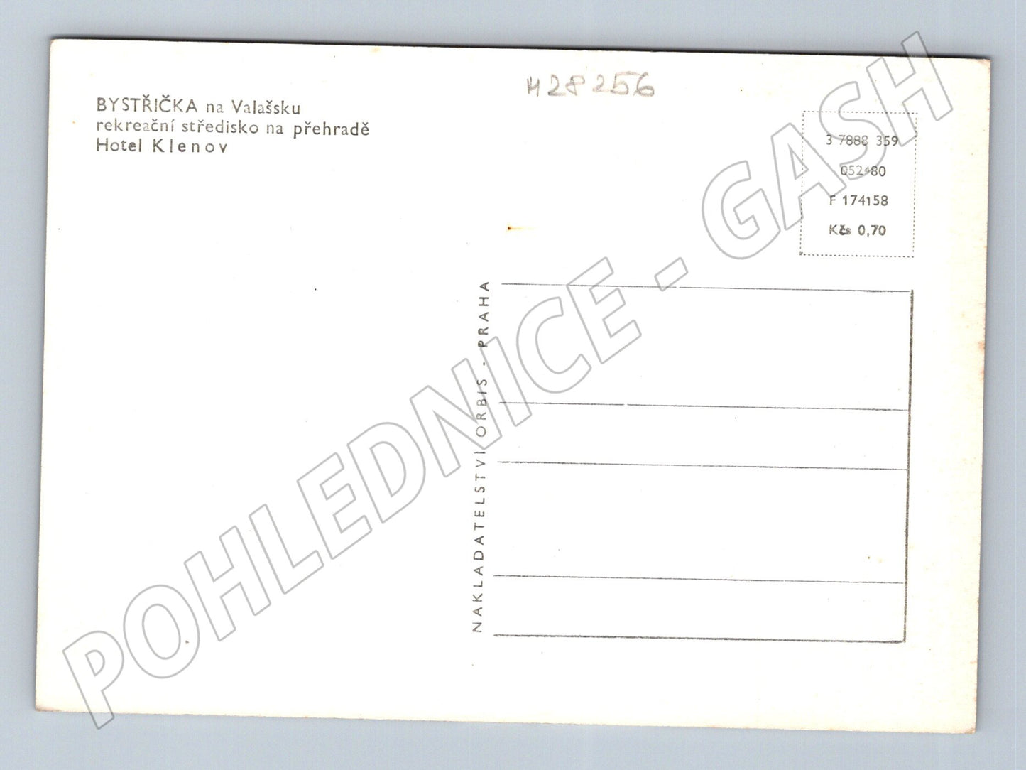 Pohlednice Bystřička na Valašsku přehrada Hotel Klenov (M28256)