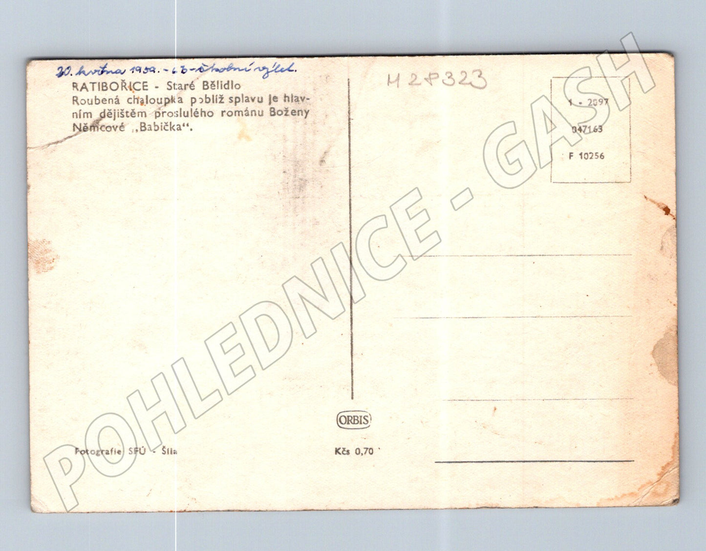 Pohlednice Ratibořice Staré Bělidlo 1939 (M28323)