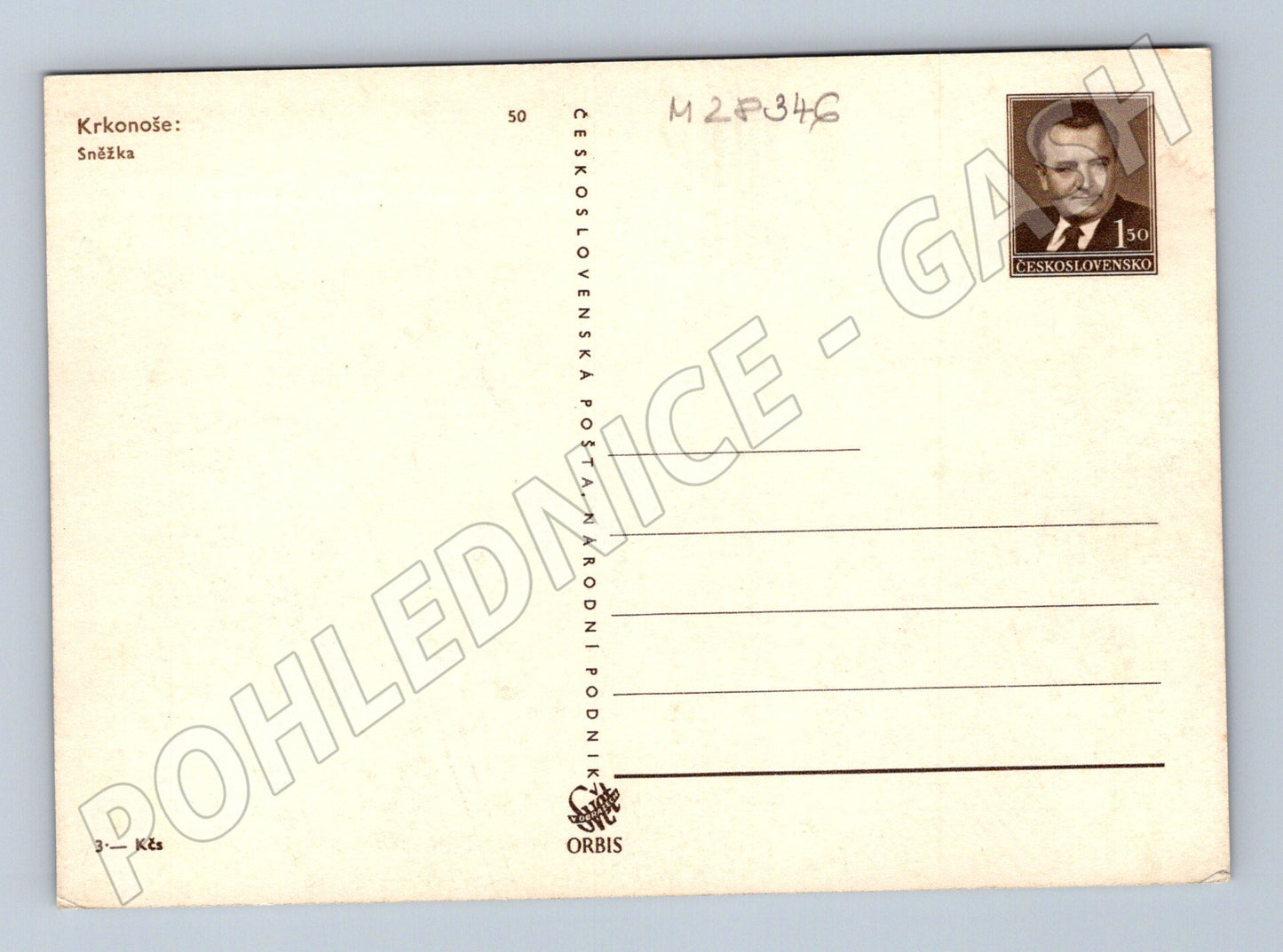 Pohlednice Krkonoše Sněžka horská krajina (M28346)