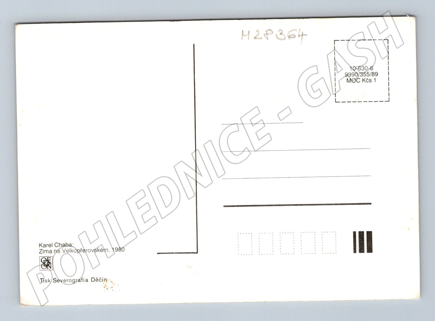 Pohlednice Karel Chaba Zima na Velkopetrovském 1980 (M28364)