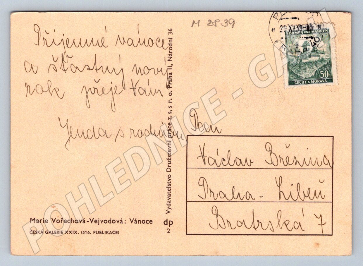 Postcard Three Kings by Marie Vořechová Vejvodová (M2839)