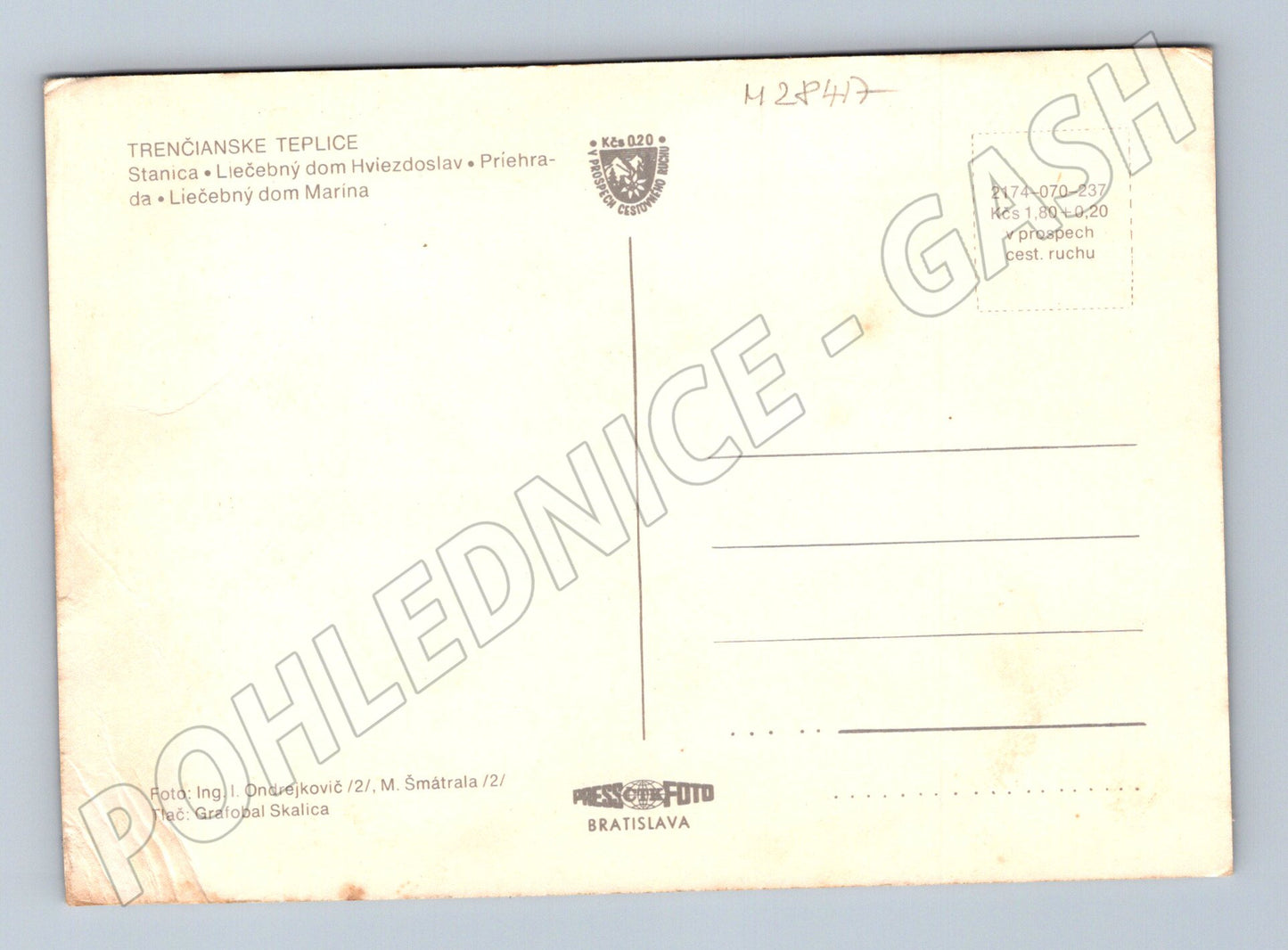 Slovensko Trenčianske Teplice stanice budovy přehrada (M28417)