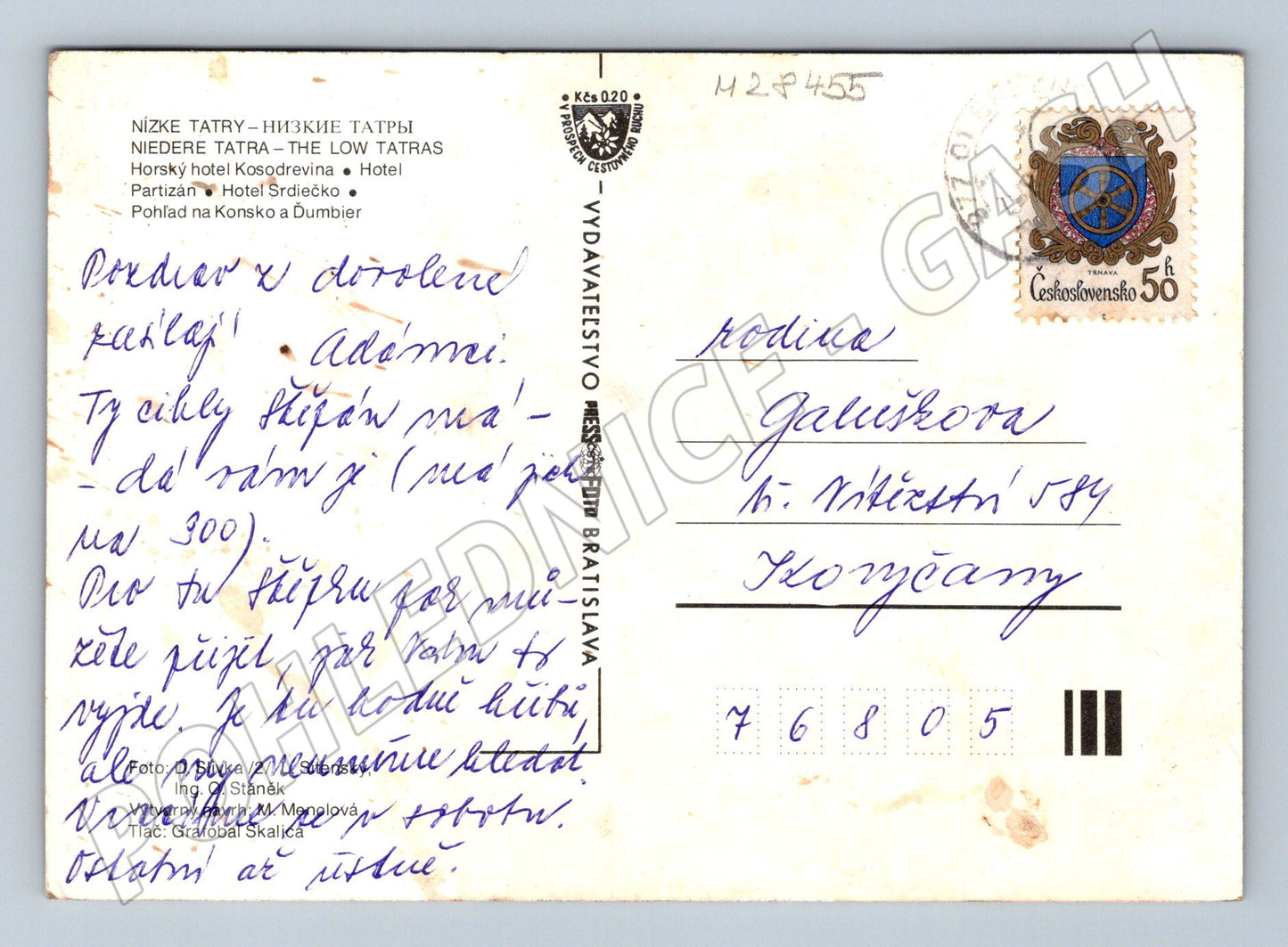 Pohlednice Slovensko Nízké Tatry Kosodrevina hotely (M28455)