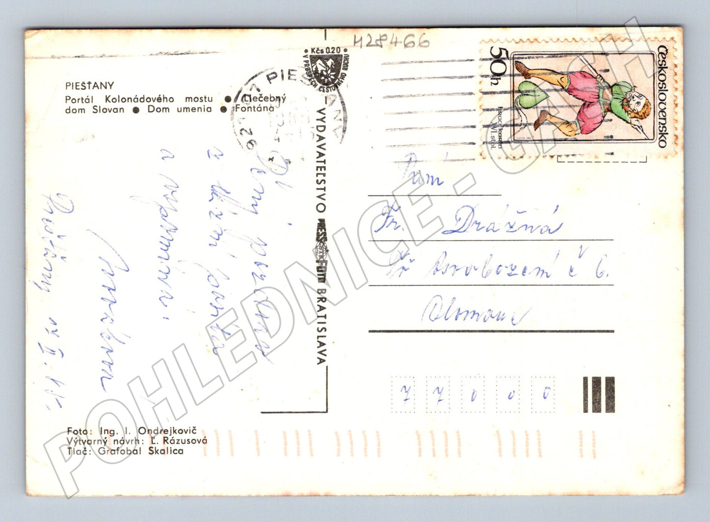 Pohlednice Slovensko Piešťany více pohledů 1973 (M28466)