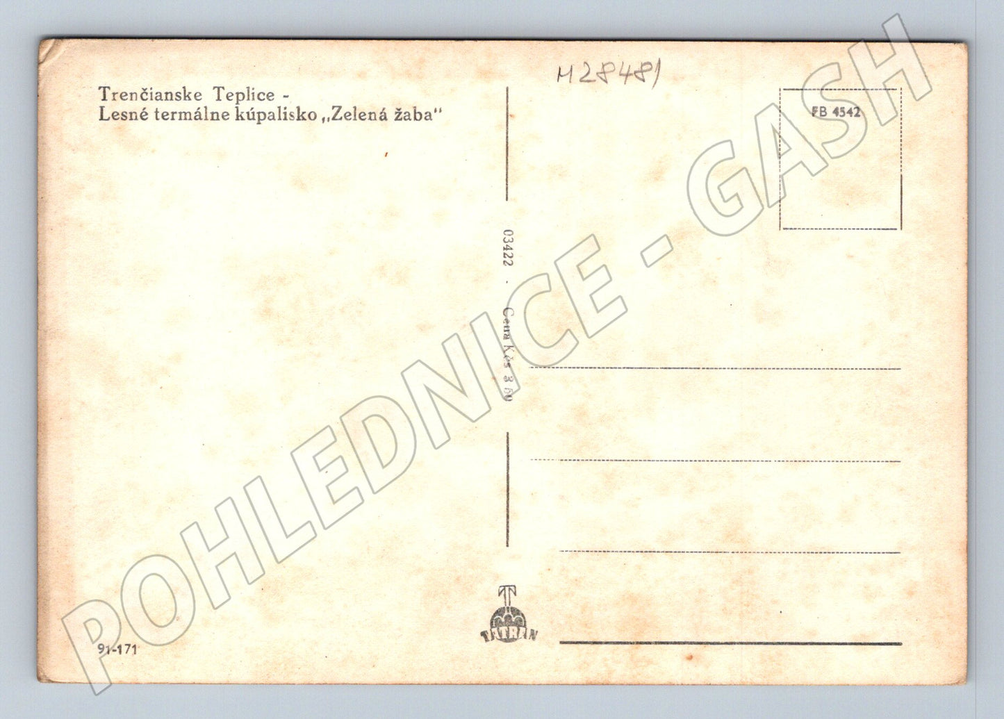Pohlednice Slovensko Trenčianske Teplice Zelená žaba (M28481)