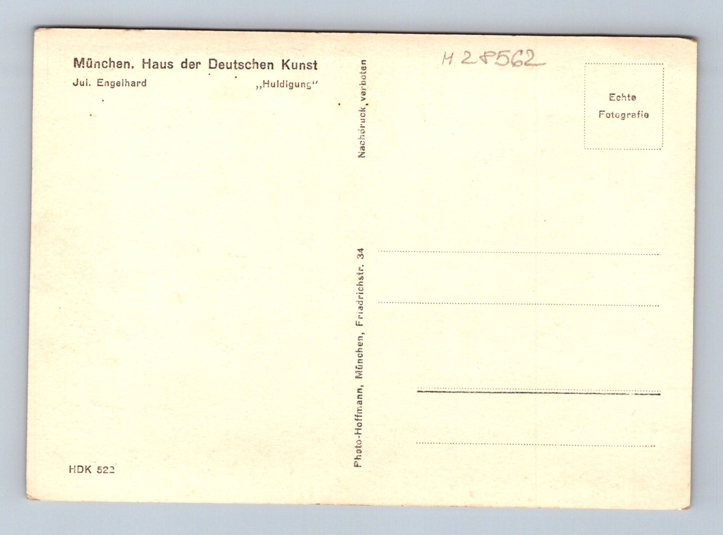 Pohlednice Německo Jul. Engelhard Huldigung (M28562)