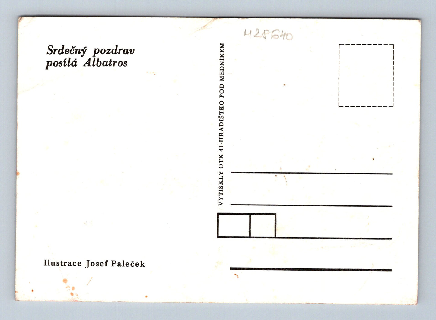 Pohlednice ilustrace Josef Paleček stylizovaný býk (M28640)