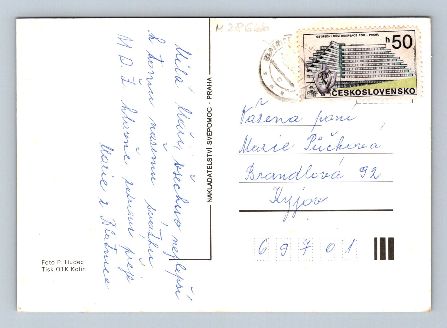 Pohlednice Kytice květin ve váze (M28666)