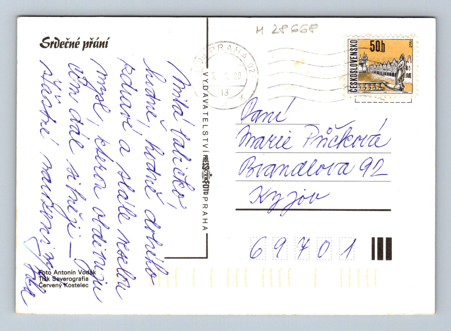 Pohlednice Kytice podzimních květin 1989 (M28668)