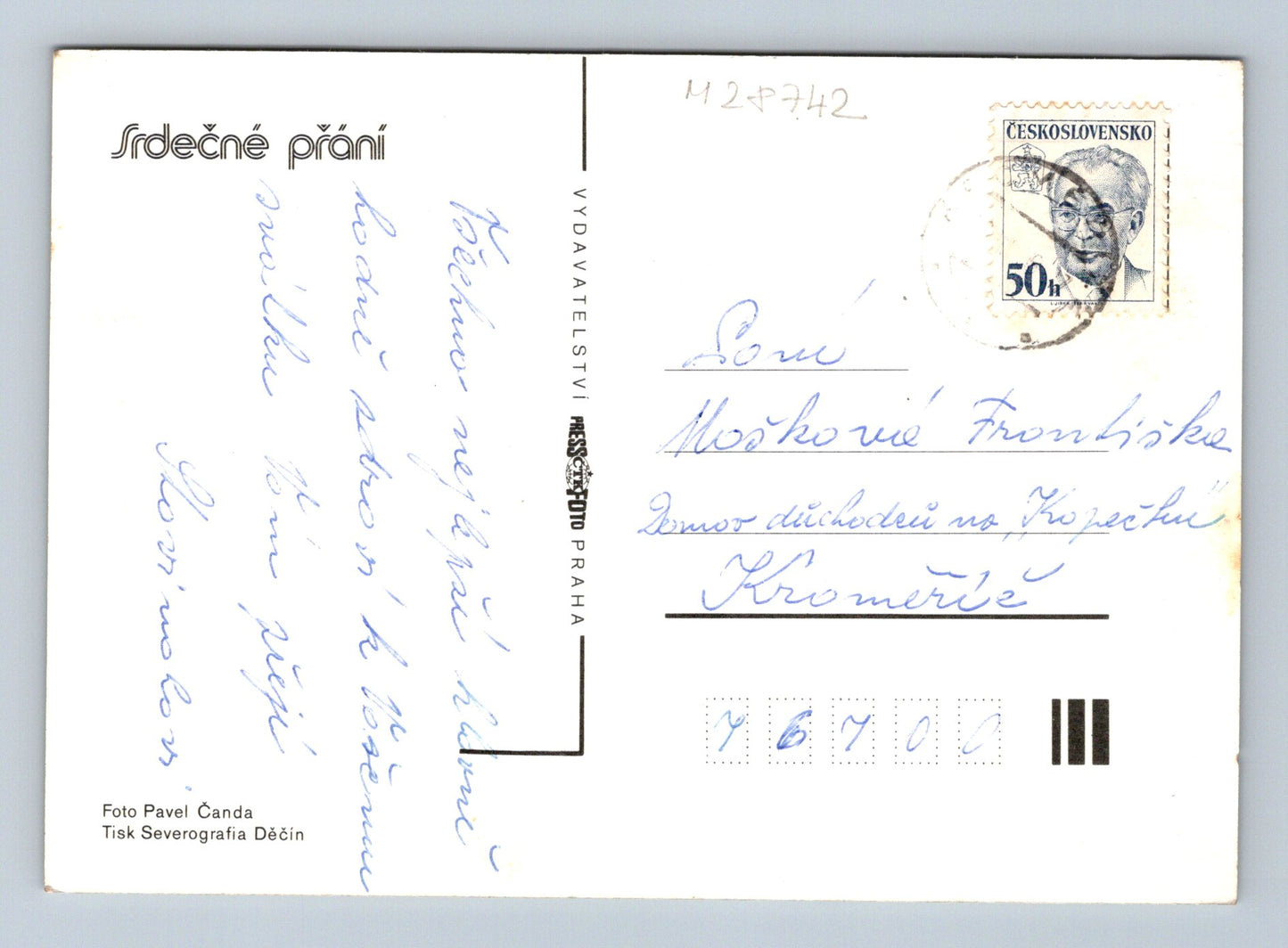Pohlednice kytice květin ve váze (M28742)