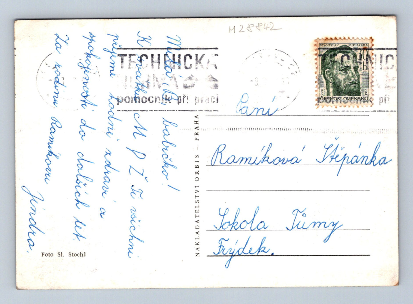 Pohlednice Srdečné přání tulipány 1941 (M28842)