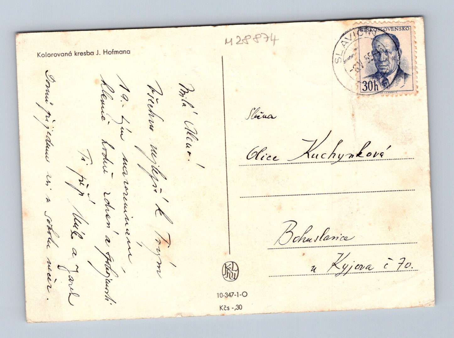 Pohlednice Srdečné přání kytice květin 1938 (M28874)