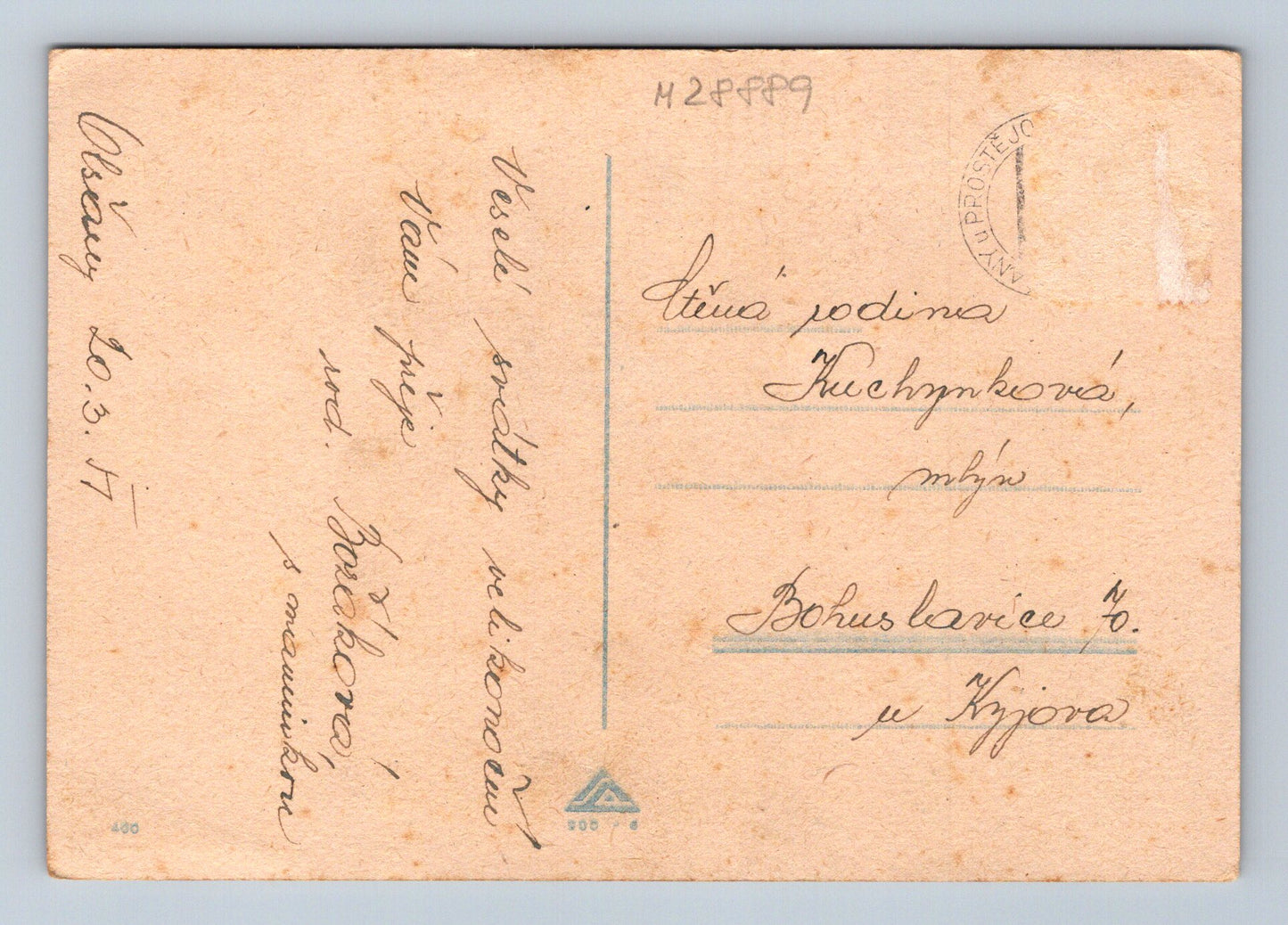 Pohlednice Bohuslavice u Kyjova děti s kachňaty 1917 (M28889)