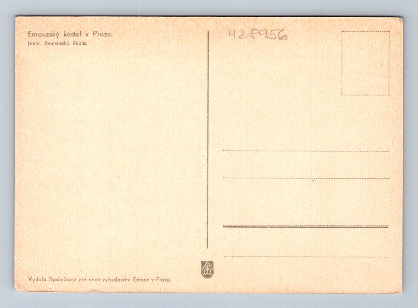 Pohlednice Praha Emauzy kostel betlém Jesle Beuronská škola (M28956)