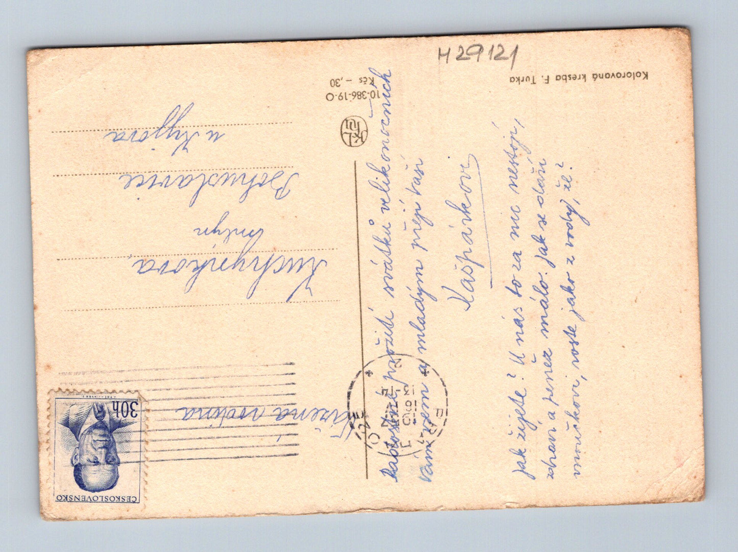 Pohlednice Velikonoce ilustrace 1950 (M29121)