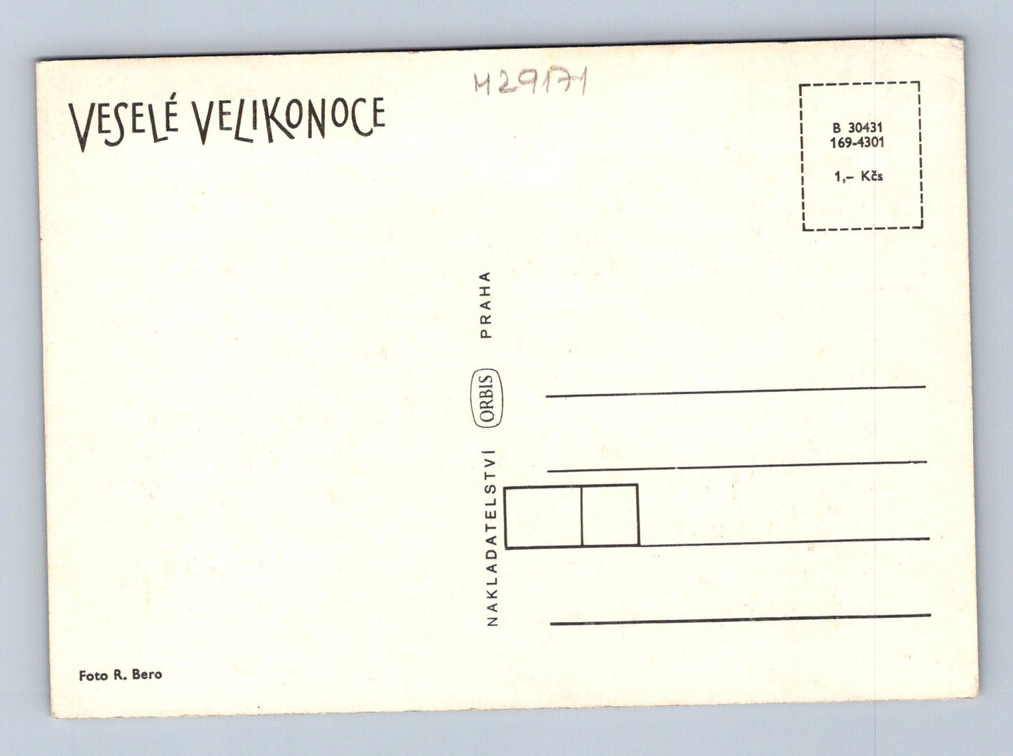 Pohlednice ovce na pastvě Velikonoce (M29171)