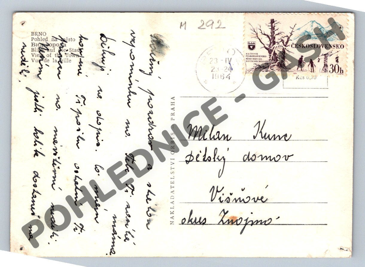 Pohlednice Brno - historická pohlednice, 1964 (M292)