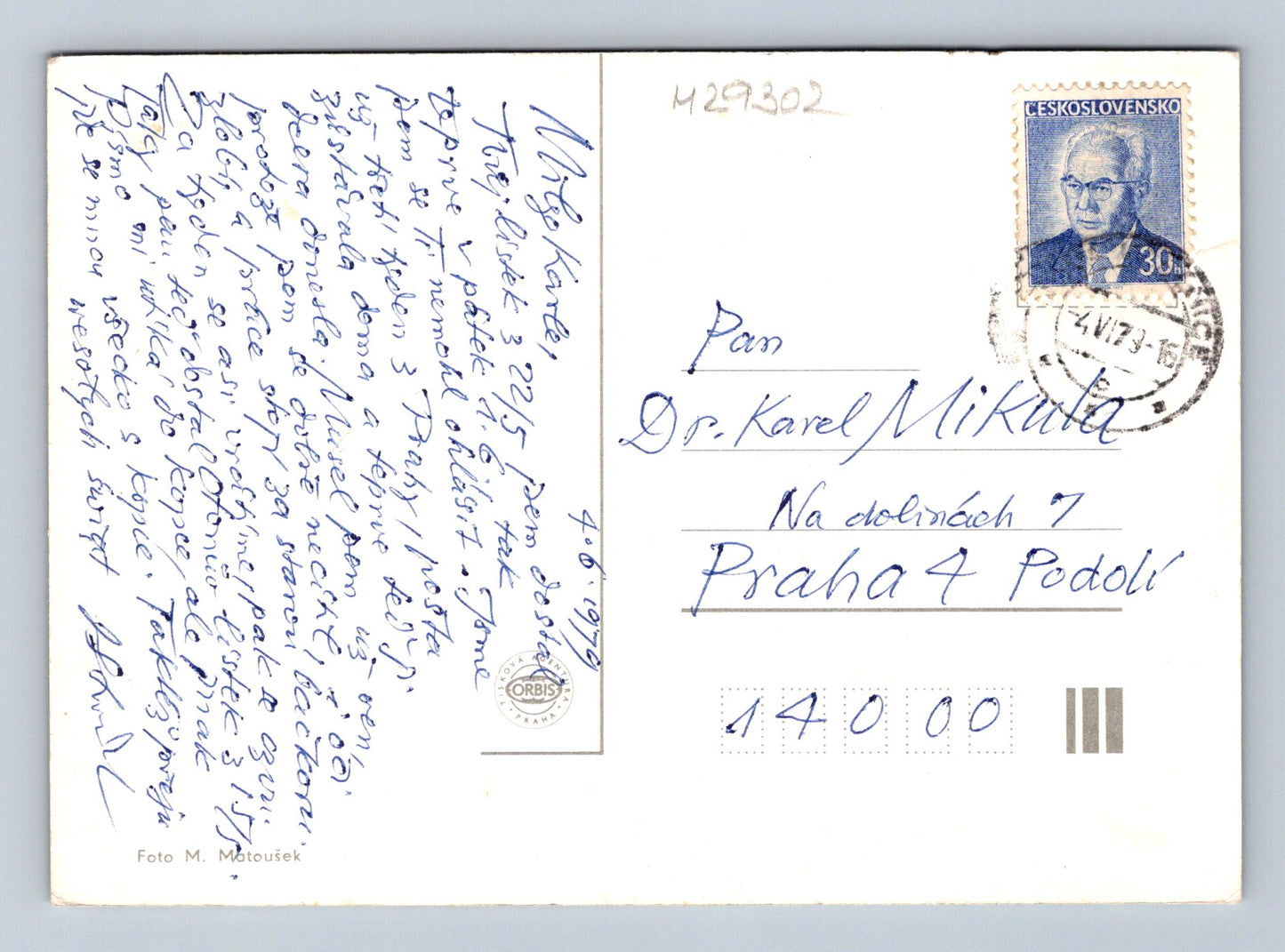 Pohlednice louka s břízami a pampeliškami 1979 (M29302)