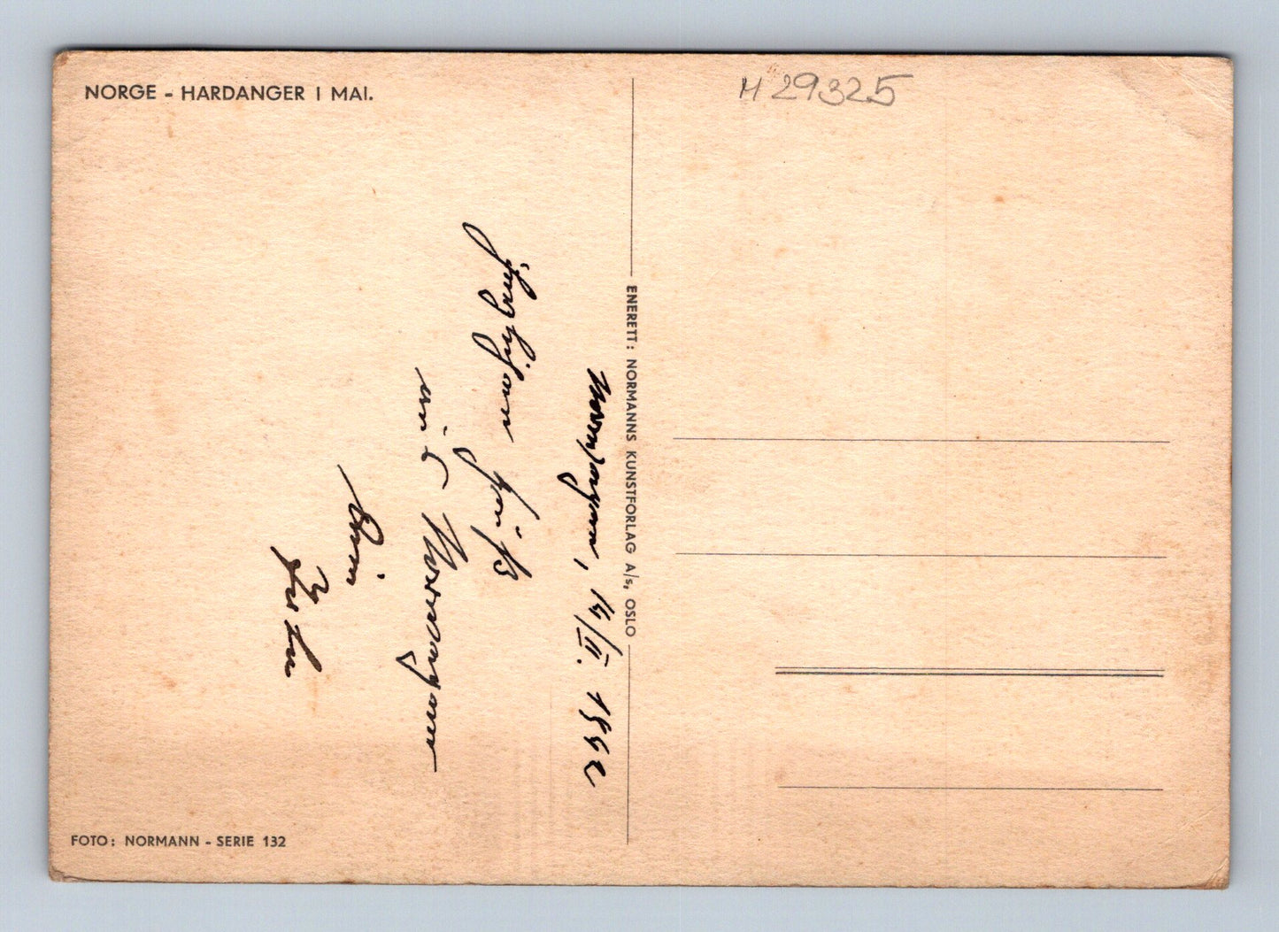 Pohlednice Norsko Hardanger krajina v květu 1950 (M29325)