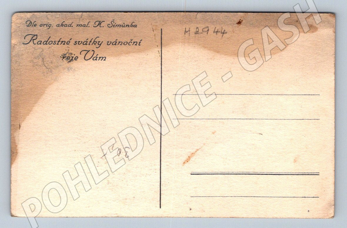 Postcard K Šimůnek traditional Christmas motif (M2944)