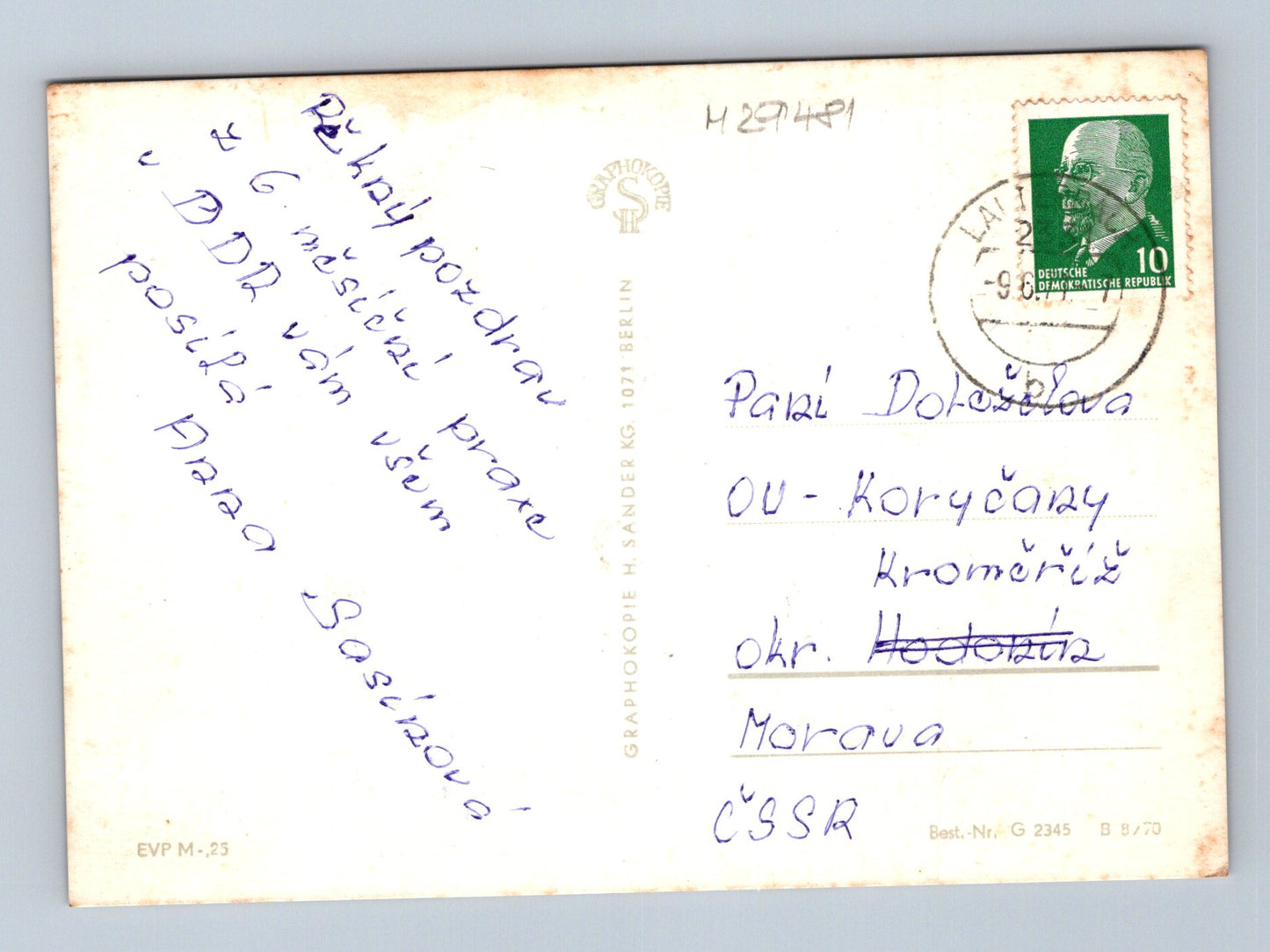 Pohlednice Německo Lauterbach Insel Rügen 1970 (M29481)