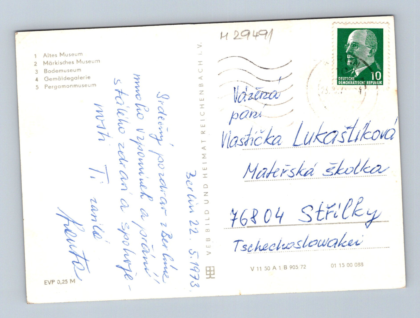 Pohlednice Německo Berlin Stadt der Museen 1973 (M29491)