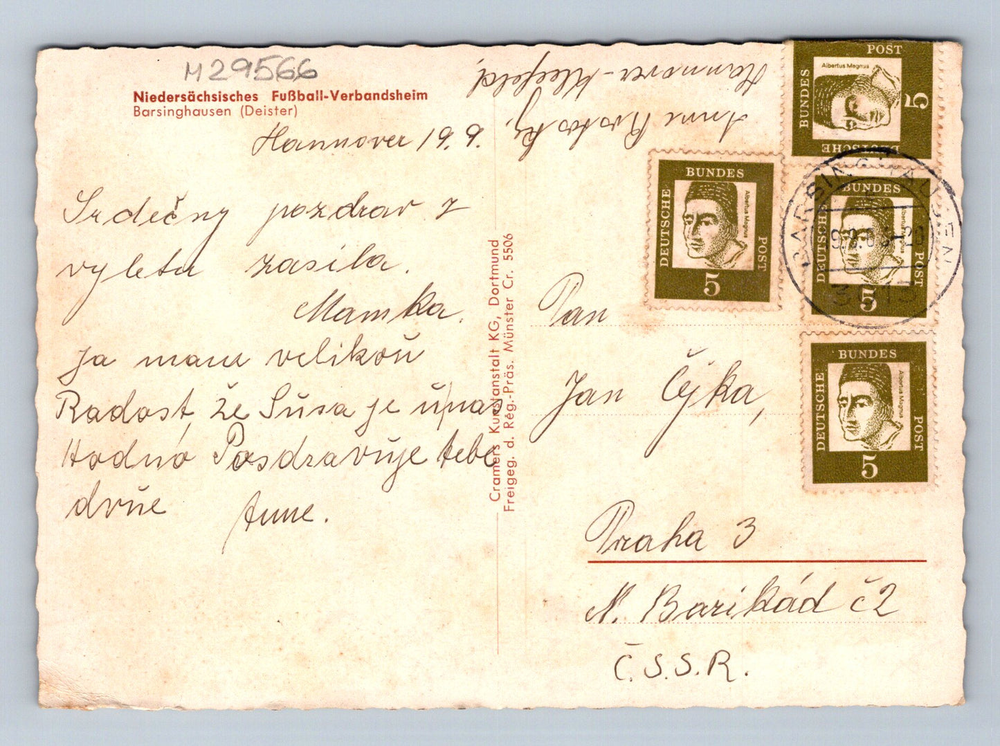 Pohlednice Německo Barsinghausen Verbandsheim 1960s (M29566)