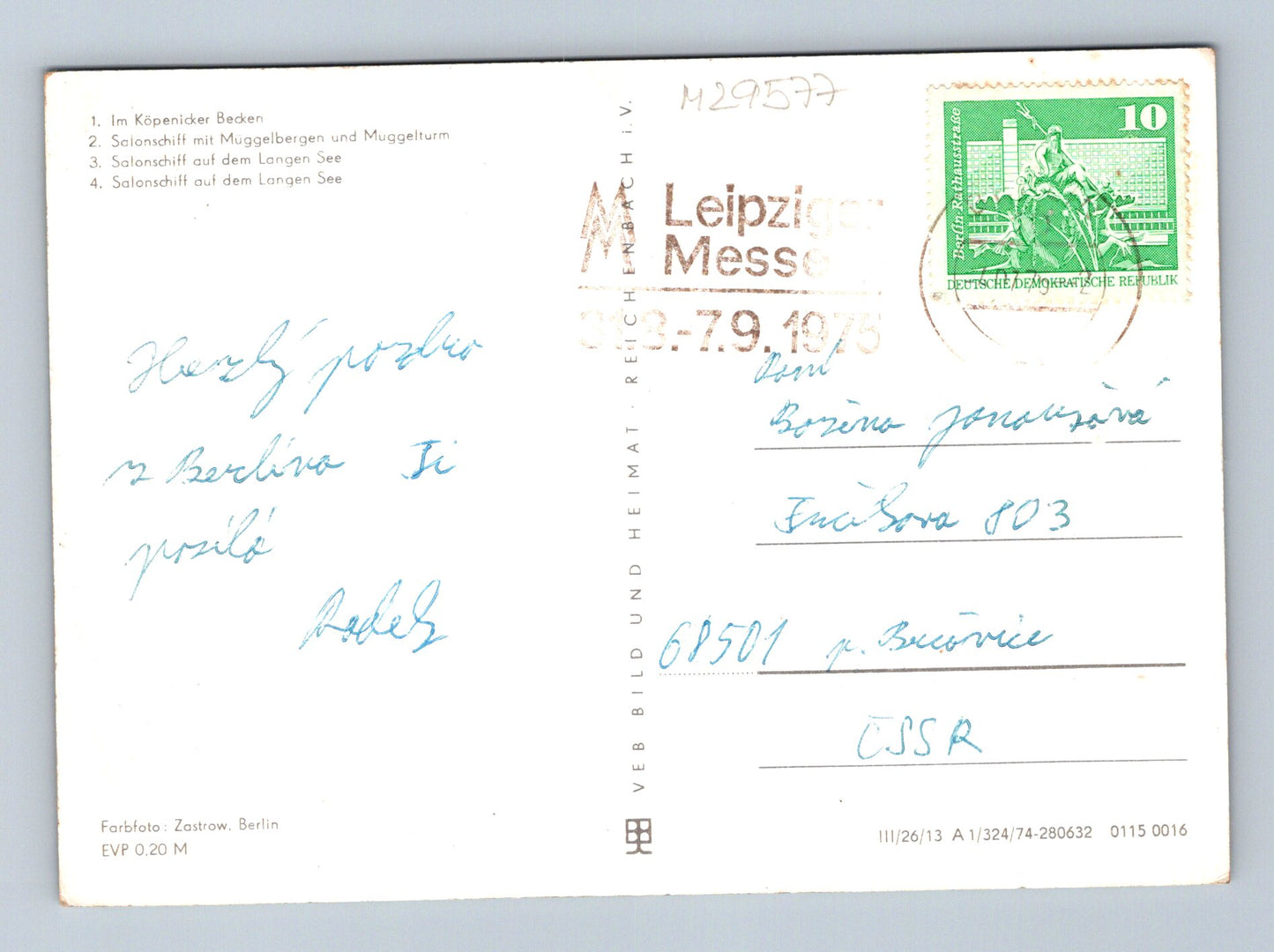 Pohlednice Německo Berlín lodě Weisse Flotte 1978 (M29577)