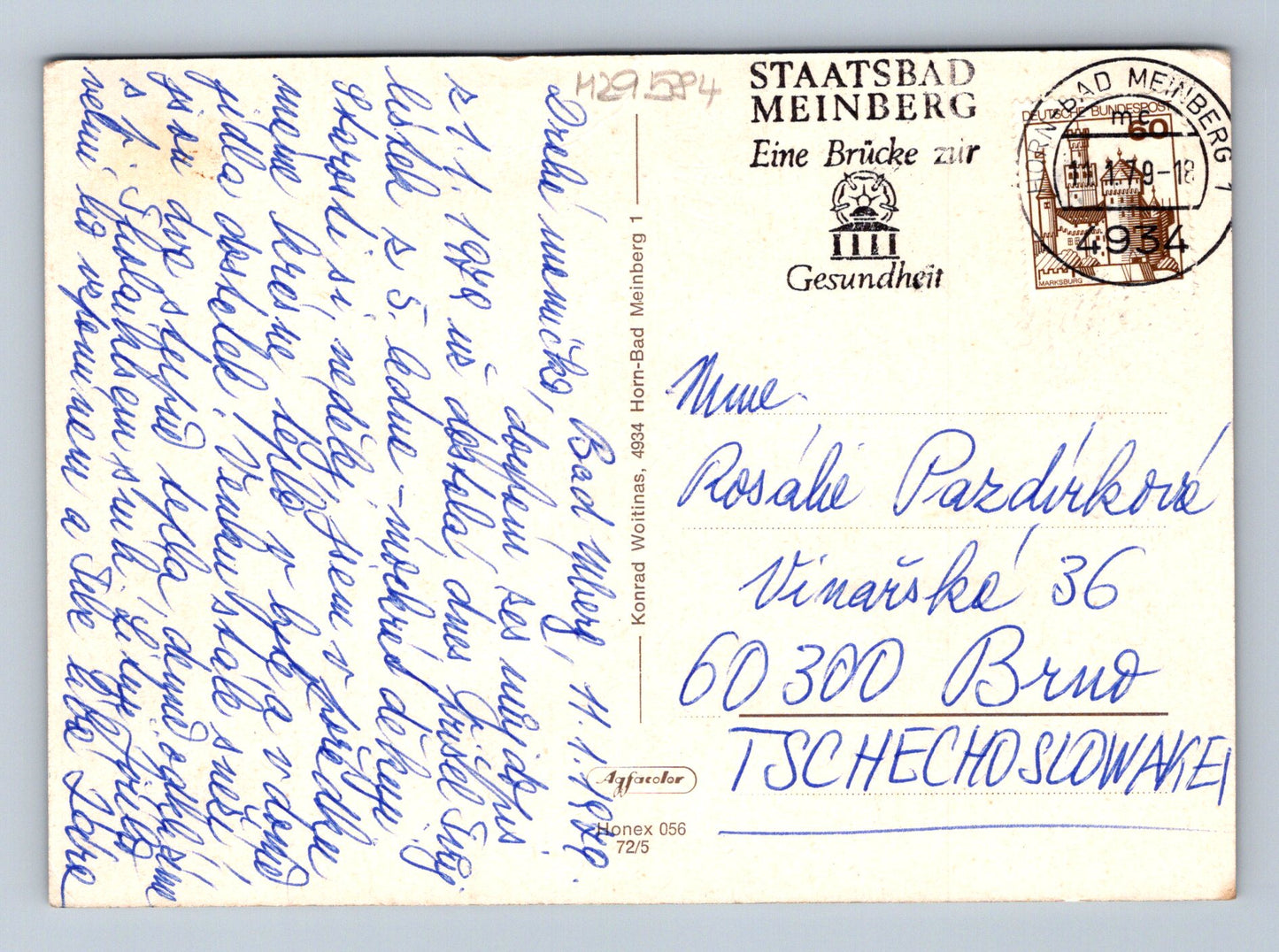 Pohlednice Německo Horn-Bad Meinberg 1978 (M29584)