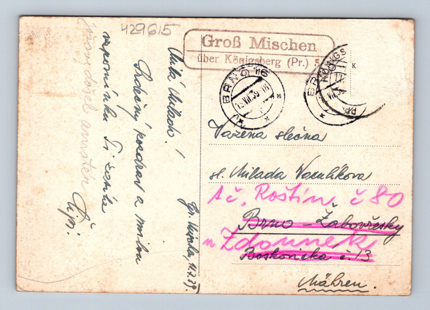 Pohlednice Německo Königsberg Schlossteich Promenáda 1928 (M29615)