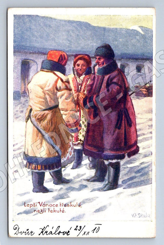 Pohlednice V Švabinský lidové tradice Vánoce (M2998)