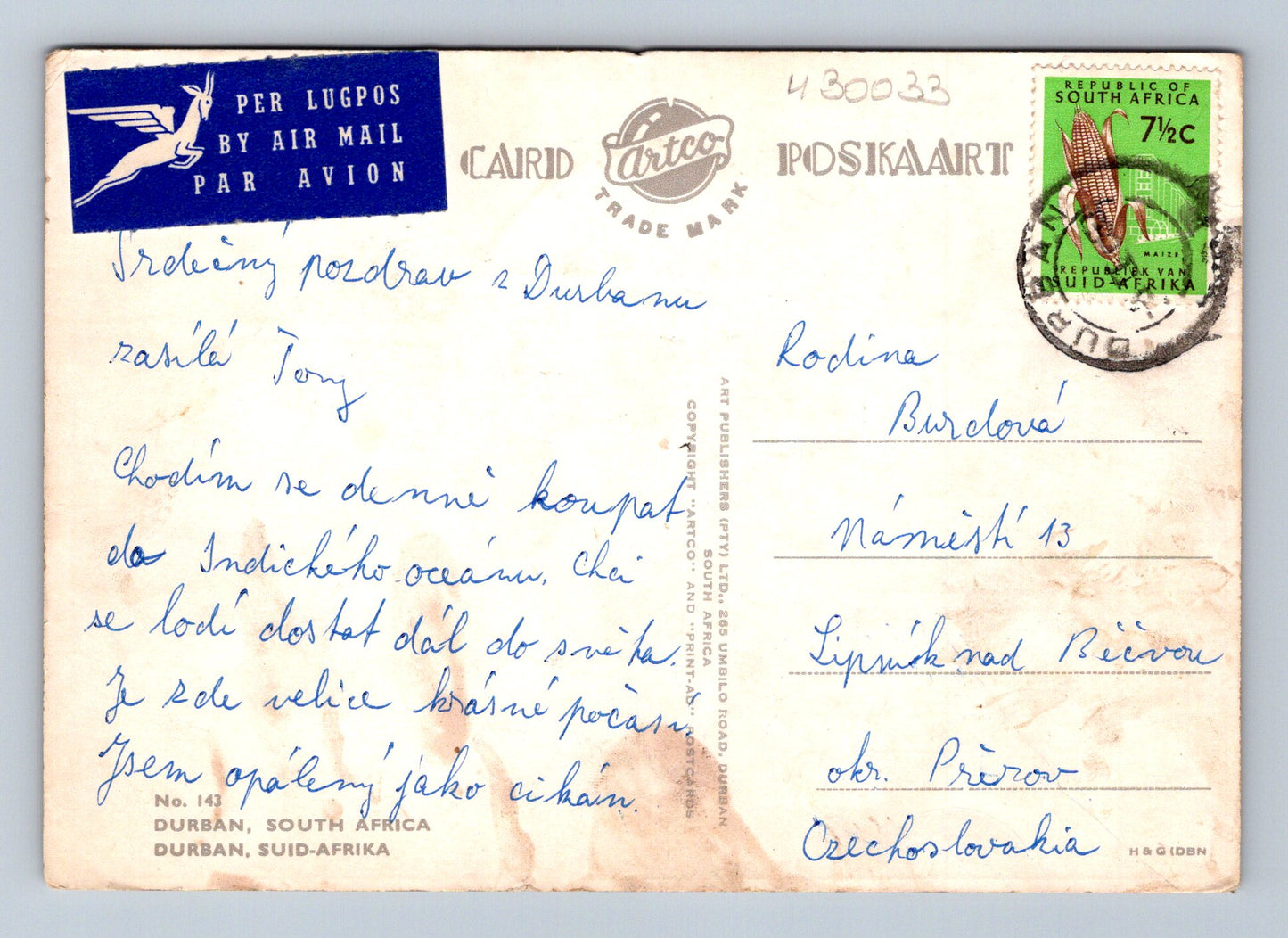 Pohlednice Jihoafrická republika Durban multi-view (M30033)