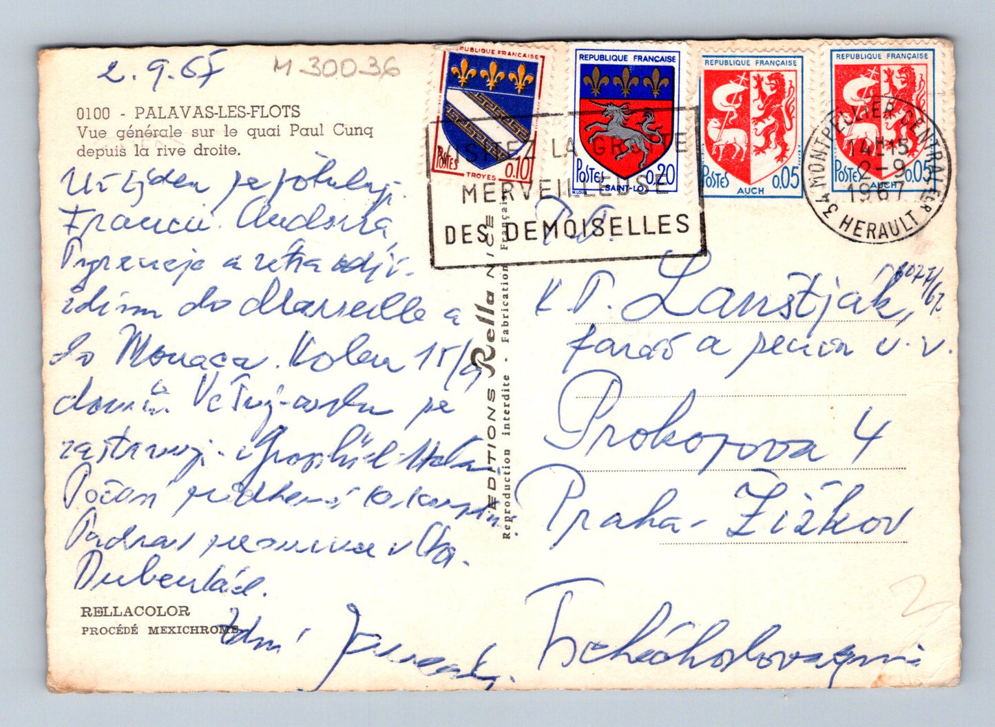 Pohlednice Francie Palavas-les-Flots přístav 1967 (M30036)