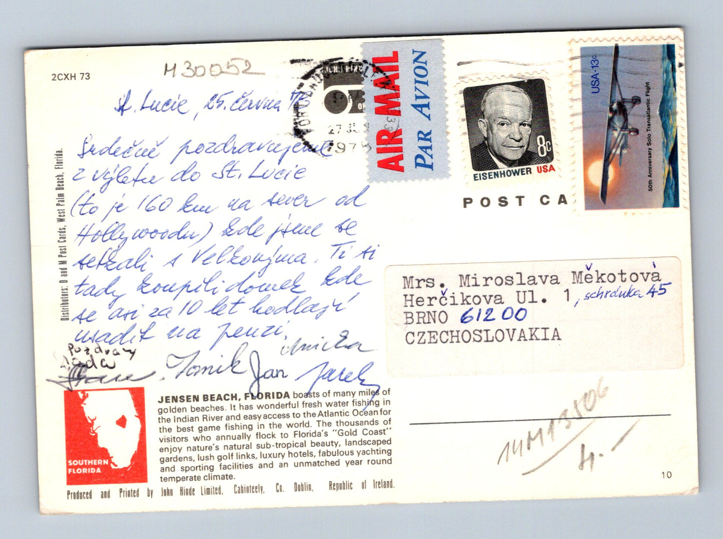 Pohlednice USA Jensen Beach Florida 1975 (M30052)