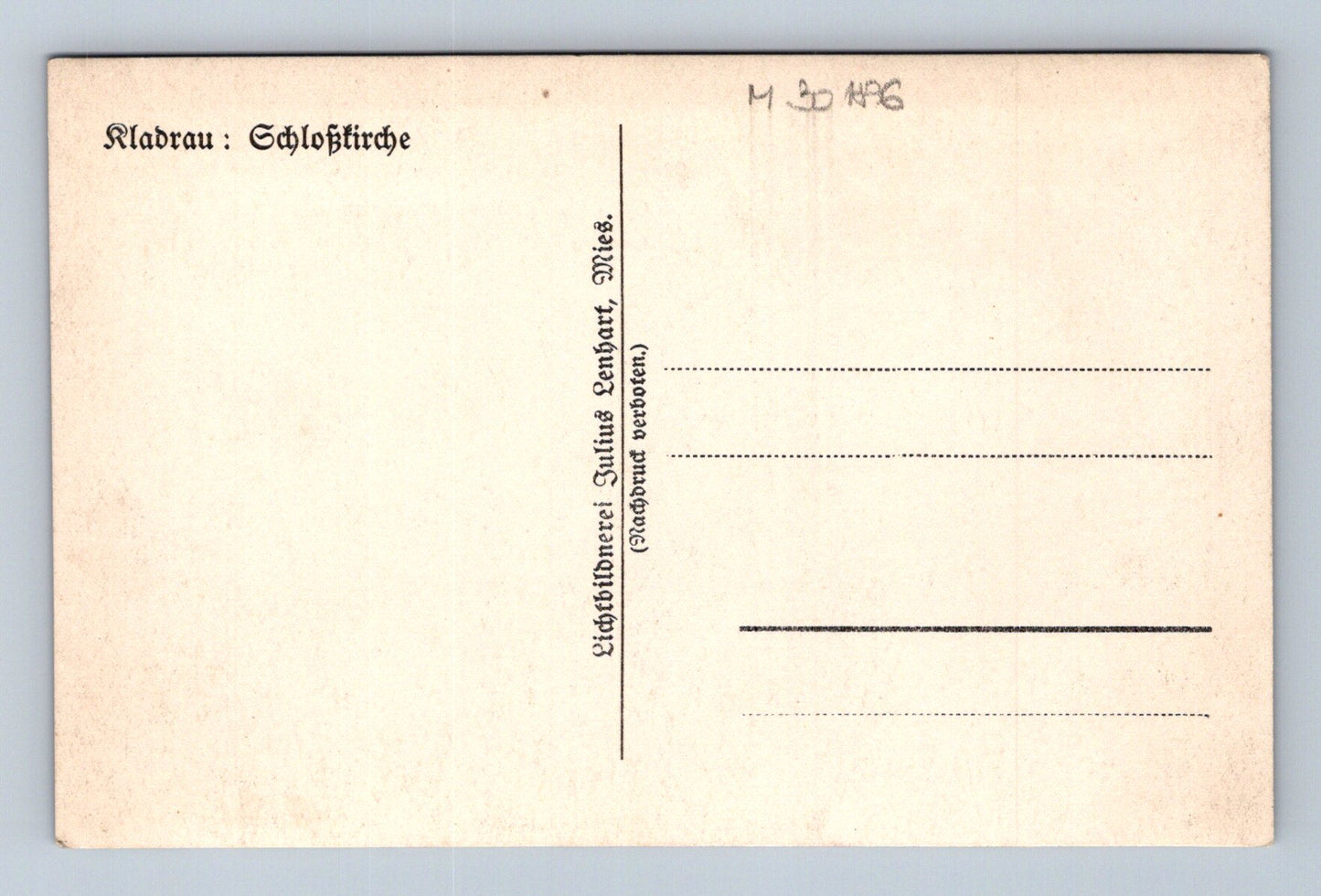 Pohlednice Kladruby zámecký kostel (M30186)