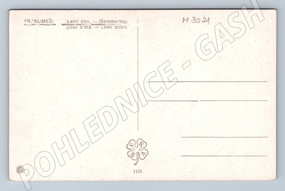 Postcard František Klimeš summer day costume (M3021)