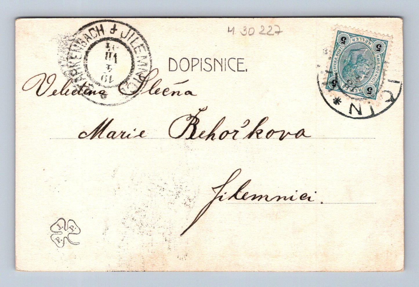 Pohlednice Jilemnice romantický motiv 1901 (M30227)