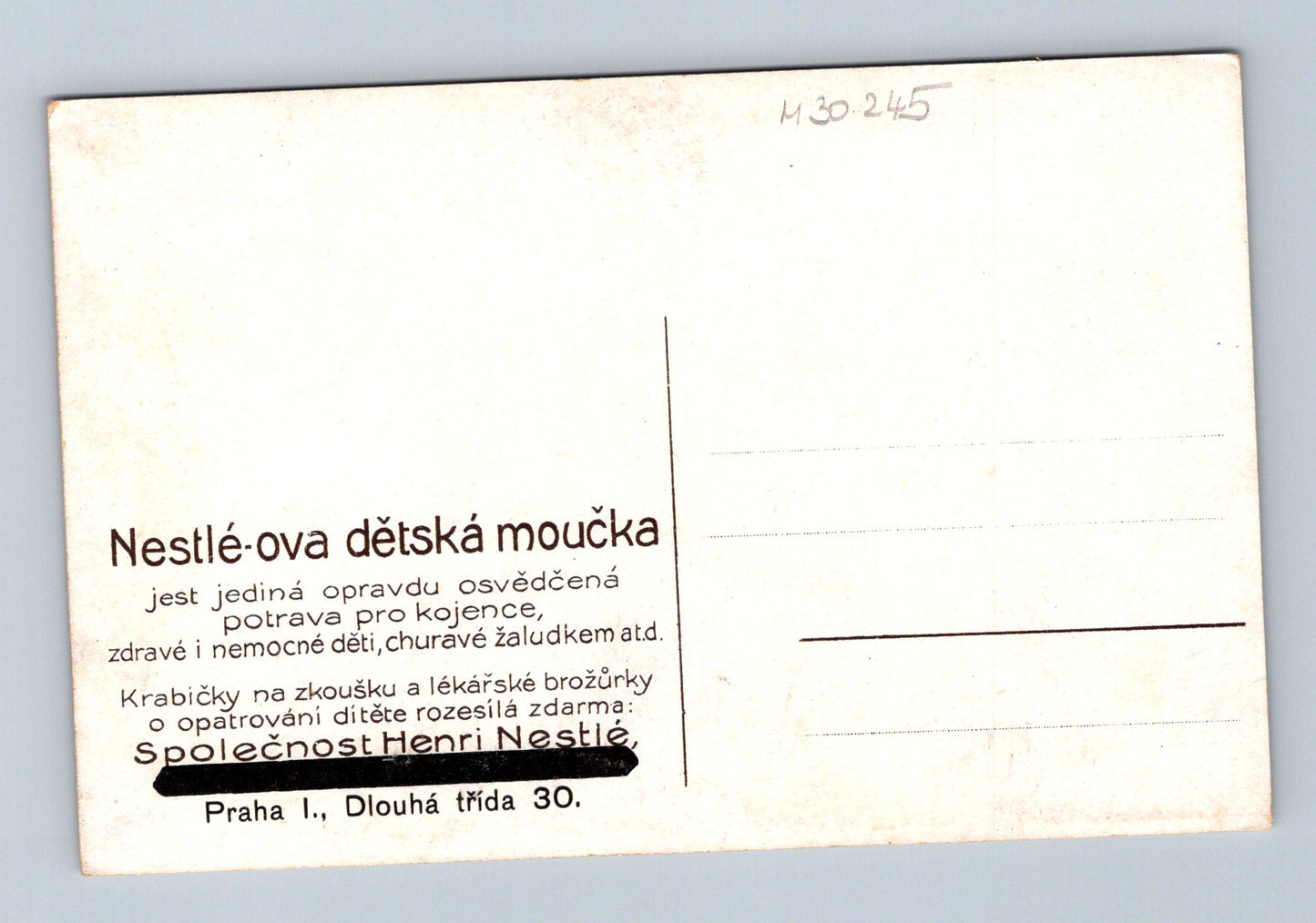 Pohlednice reklama Nestlé dítě (M30245)