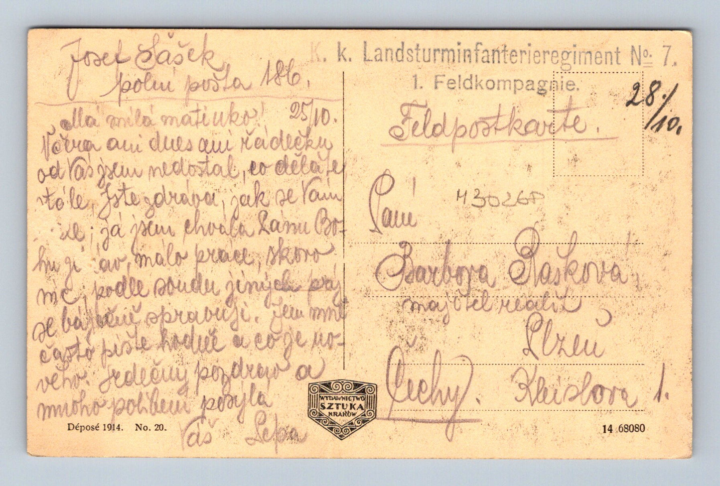 Pohlednice Polsko Krakow Barbakán Florianova brána 1914 (M30268)