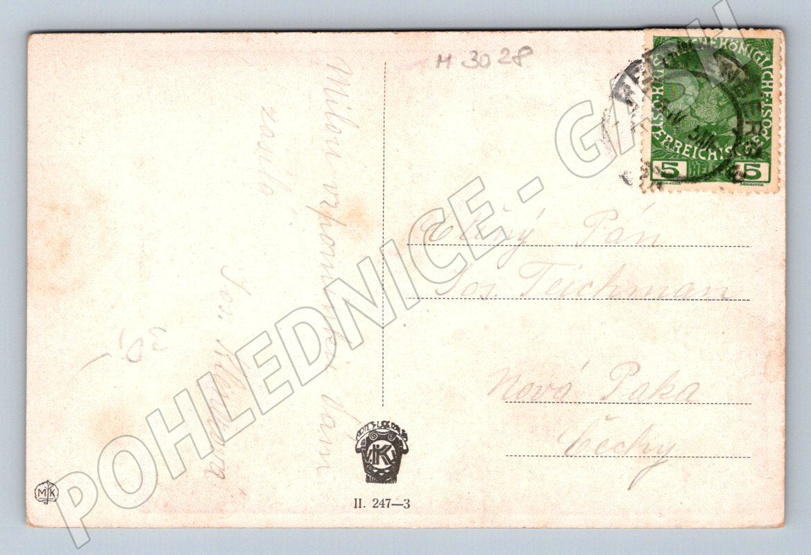 Postcard girl in traditional costume CV Muttich (M3028)