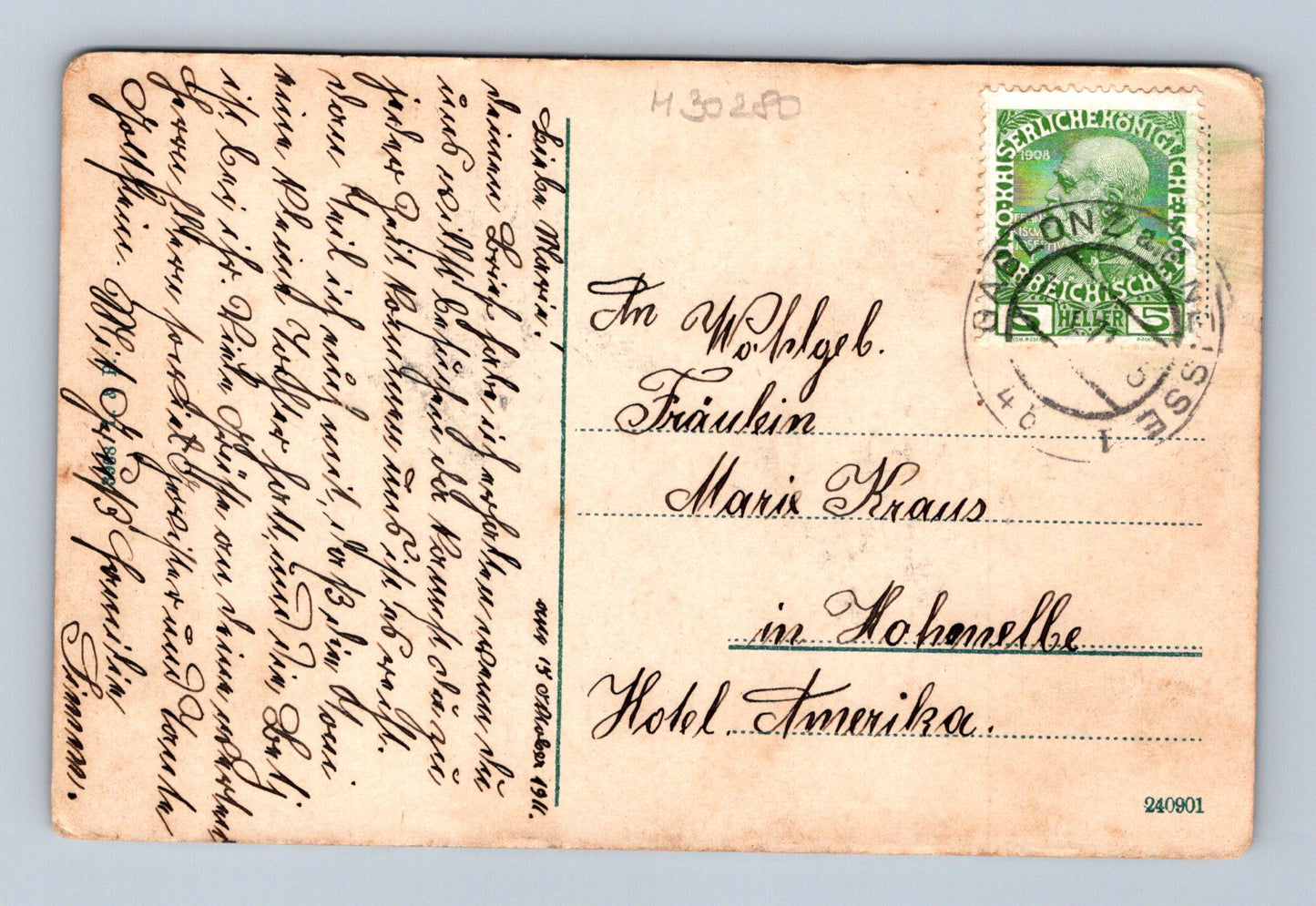 Pohlednice Jablonec nad Nisou přehrada 1908 (M30280)