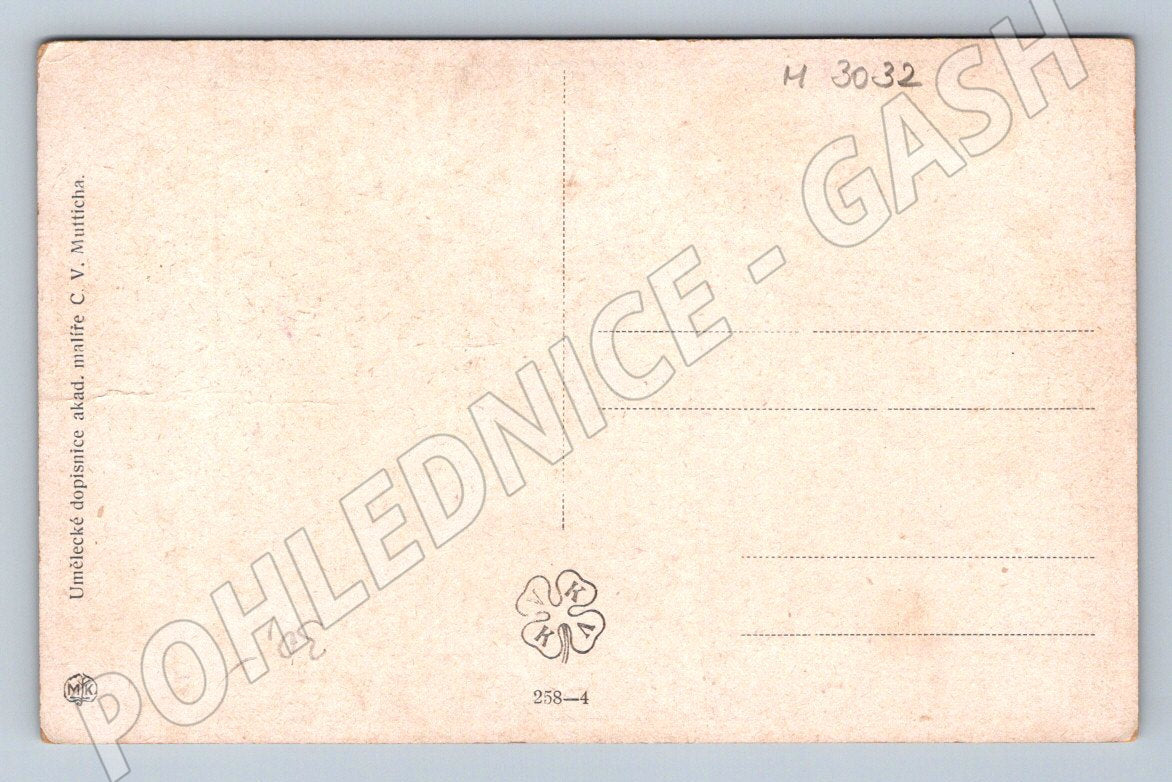 Pohlednice děvče z Vlčnova C V Muttich (M3032)