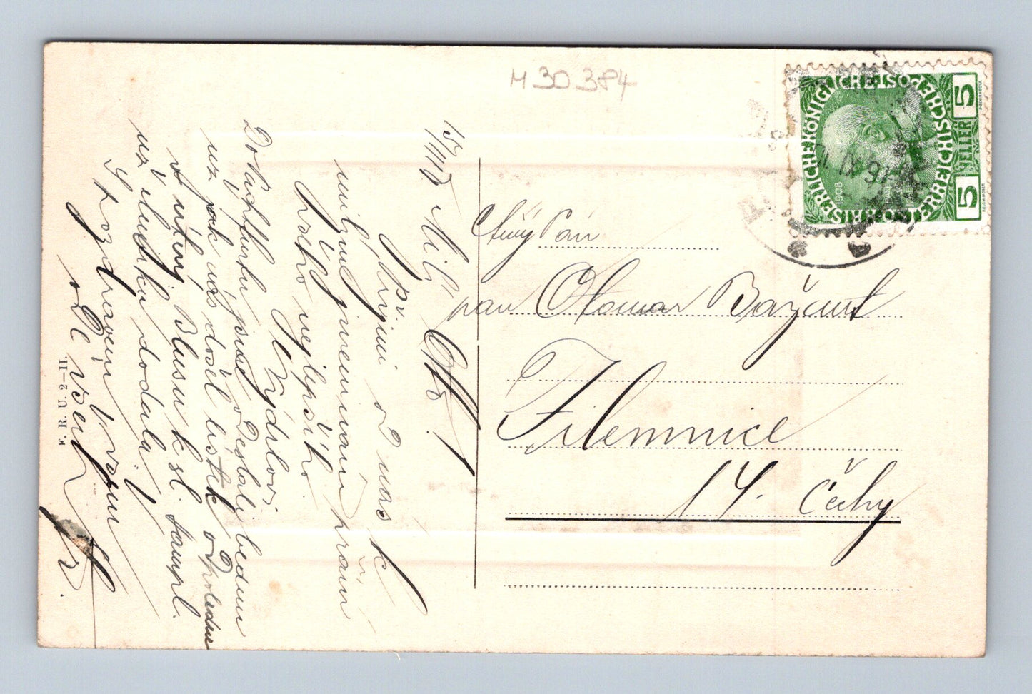 Pohlednice Flemmice husy rybník 1910 (M30384)