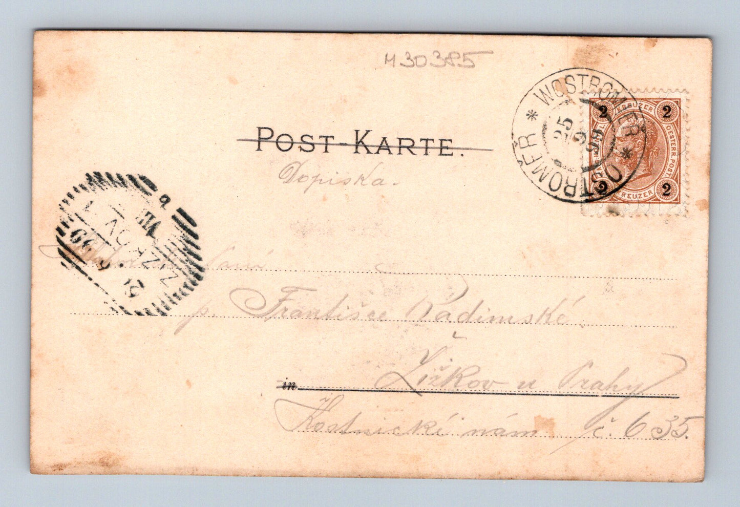 Pohlednice žena u poštovní schránky 1908 (M30385)