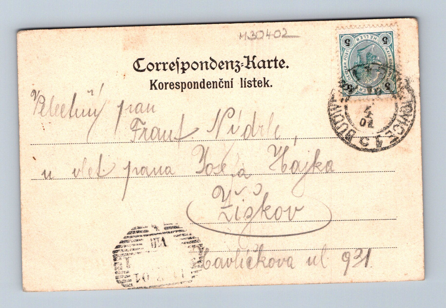 Pohlednice České Budějovice náměstí radnice kašna 1907 (M30402)