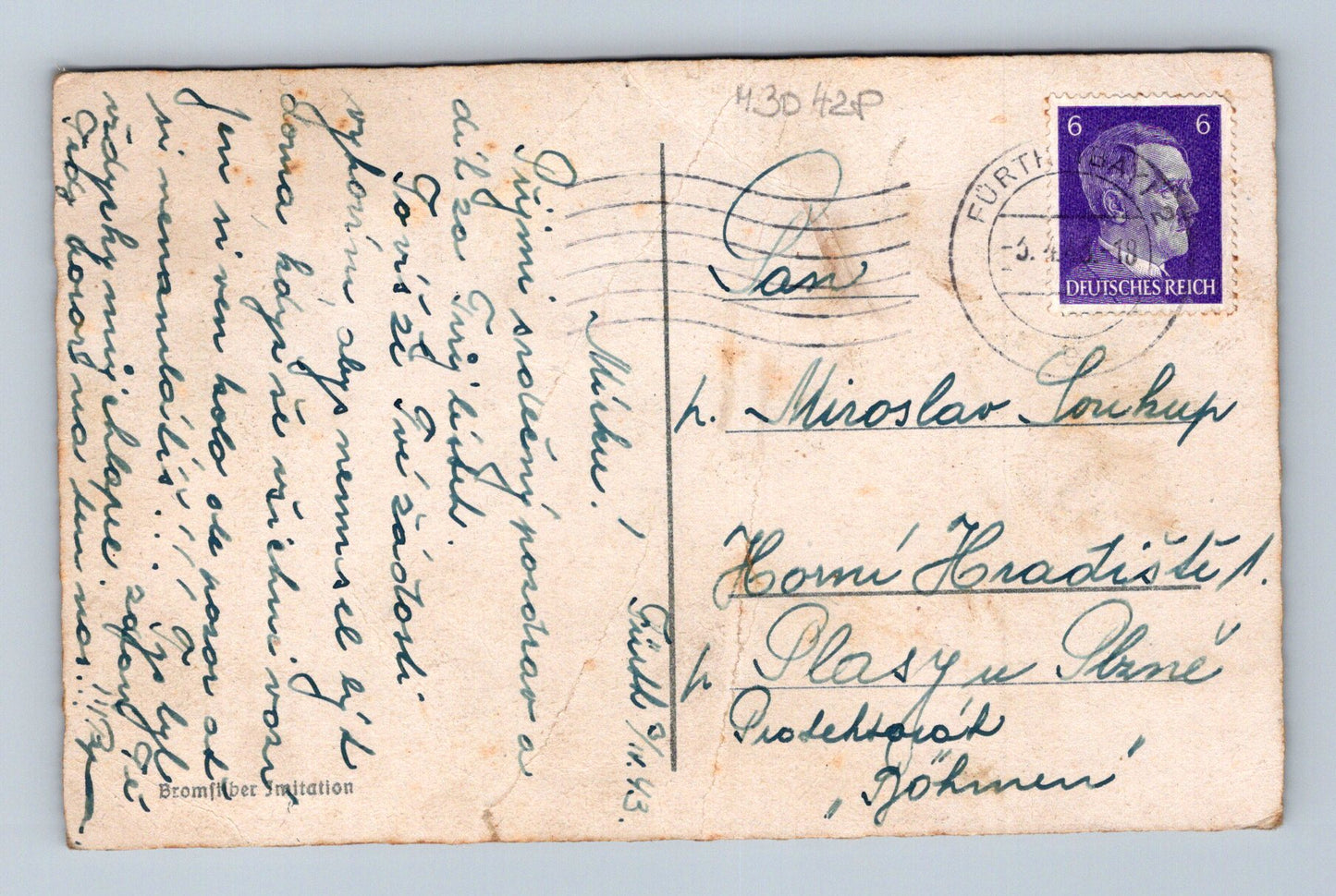 Pohlednice Německo Fürth Nympha ve Stadtparku 1935 (M30428)